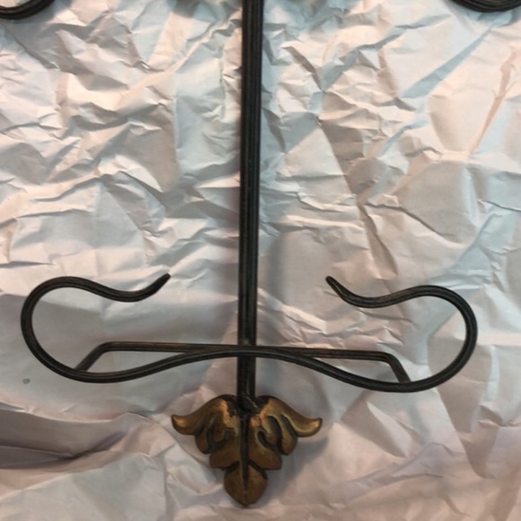 Plate Stand Holder for Wall Hanging Display Rack Hanger Metal Easel 29.5”x13”x2” - Picture 3 of 11